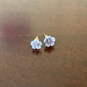 Purple Flower Stud Earrings